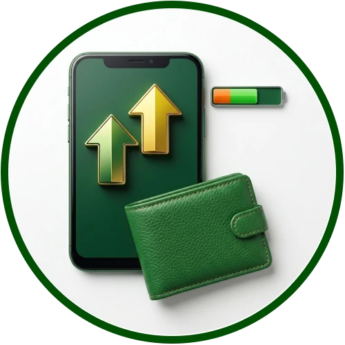 Secure mobile payment interface for quick deposits and withdrawals in local currency.
