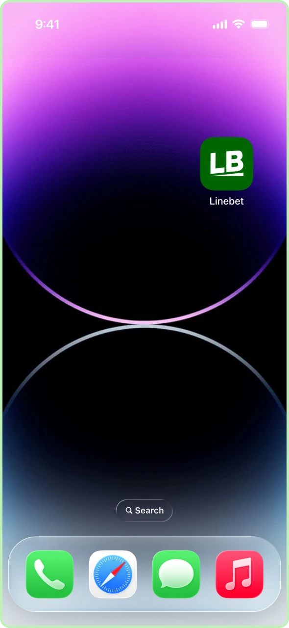 Launching the Linebet mobile interface to access the account.