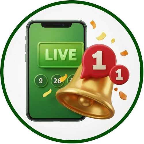 Real-time mobile alerts for live match scores, bet results, and upcoming events.