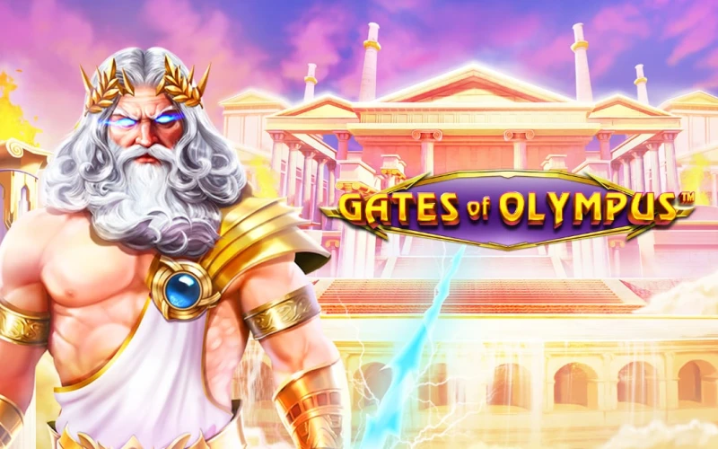 Greek mythology-themed slot game with scatter pays and lightning multipliers.